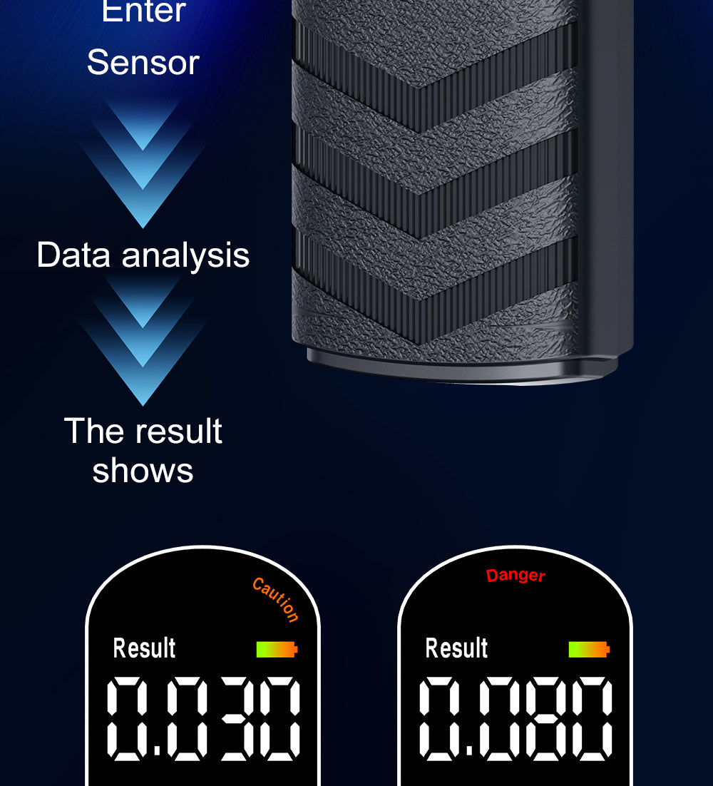 Digital LCD Alcohol Breathalyzer Contactless Portable Detector
