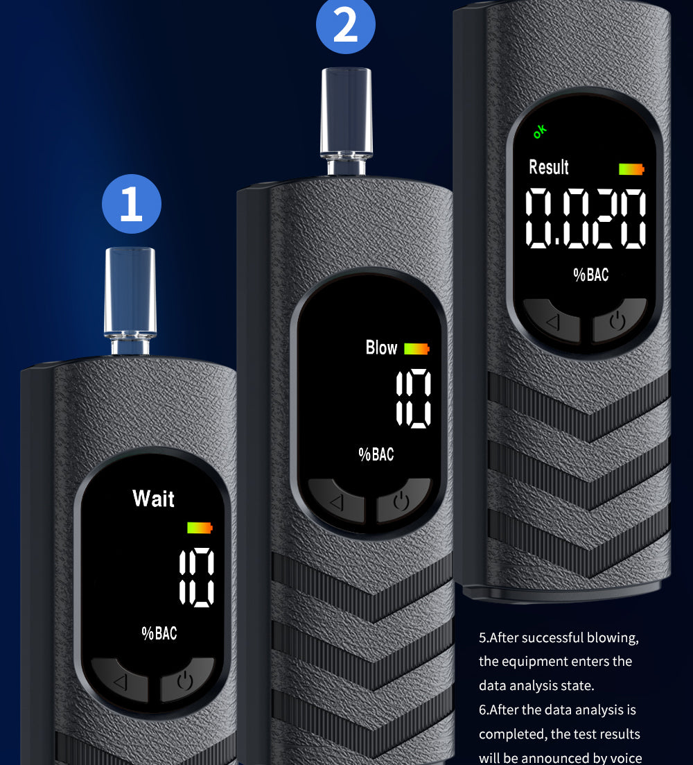 Digital LCD Alcohol Breathalyzer Contactless Portable Detector