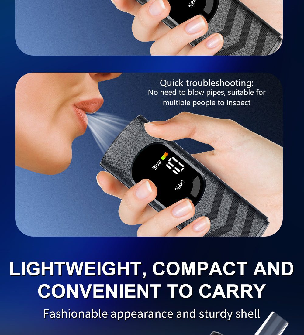 Digital LCD Alcohol Breathalyzer Contactless Portable Detector