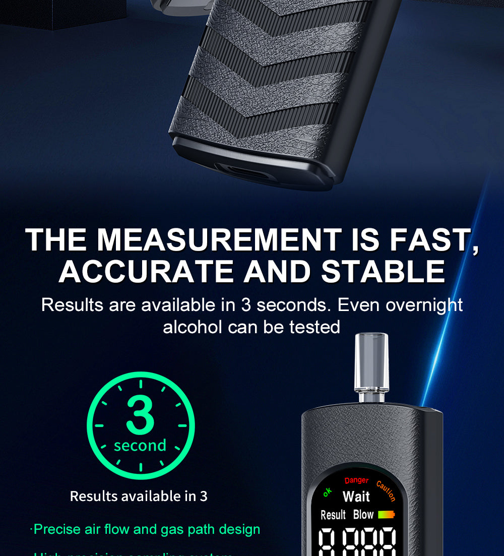 Digital LCD Alcohol Breathalyzer Contactless Portable Detector