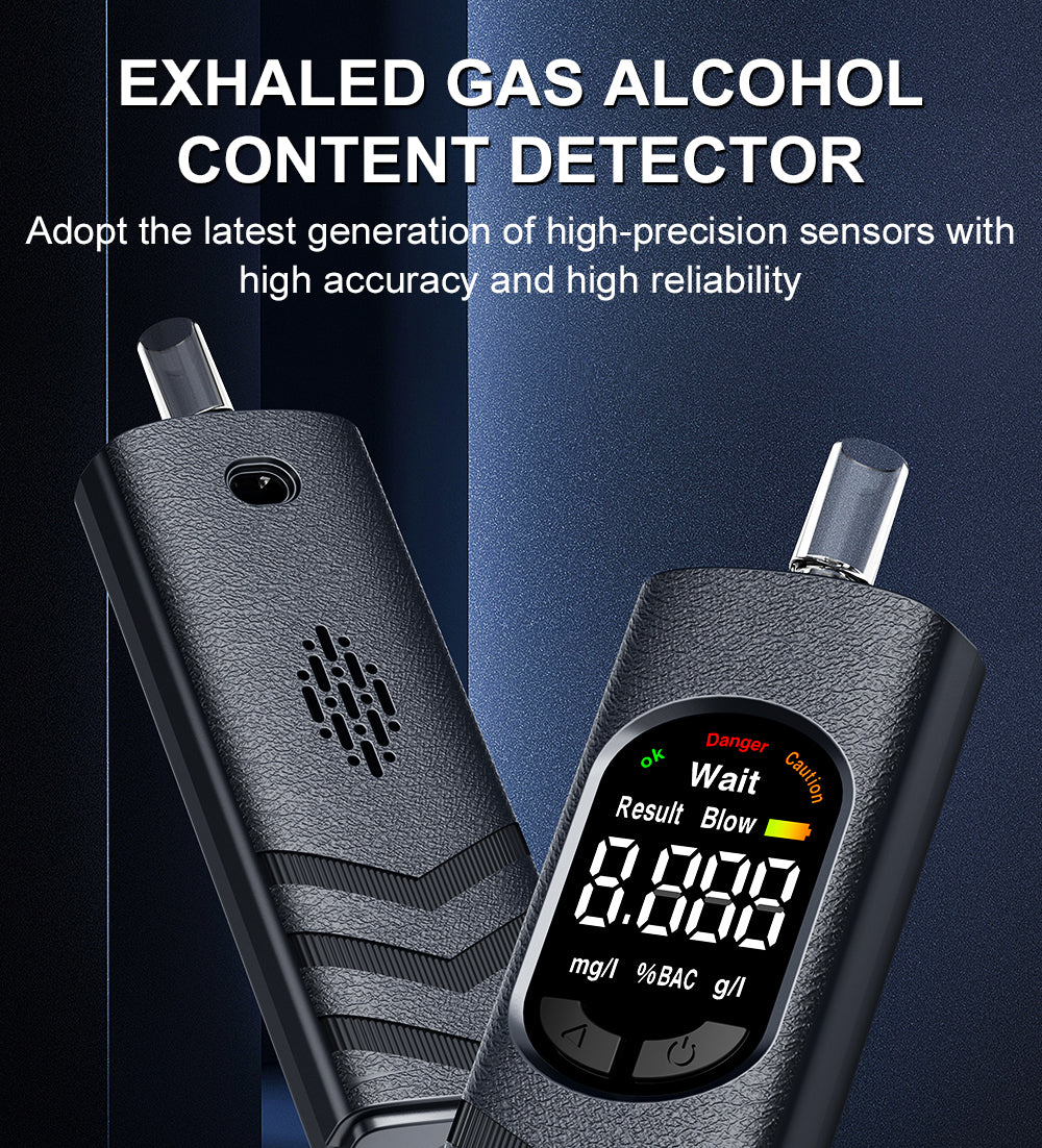 Digital LCD Alcohol Breathalyzer Contactless Portable Detector