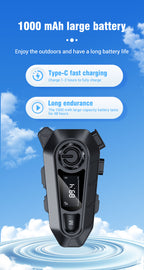 Motorcycle Helmet Bluetooth 5.3 Headset with LCD Intercom