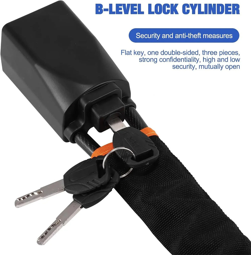 Braided Steel Car Steering Wheel Lock with Seatbelt Buckle
