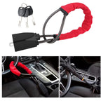 Braided Steel Car Steering Wheel Lock with Seatbelt Buckle