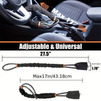 Braided Steel Car Steering Wheel Lock with Seatbelt Buckle