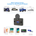 12V 24V Dual USB PD and QC3.0 Fast Charger Socket with LED Voltmeter
