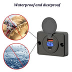 12V 24V Dual USB PD and QC3.0 Fast Charger Socket with LED Voltmeter