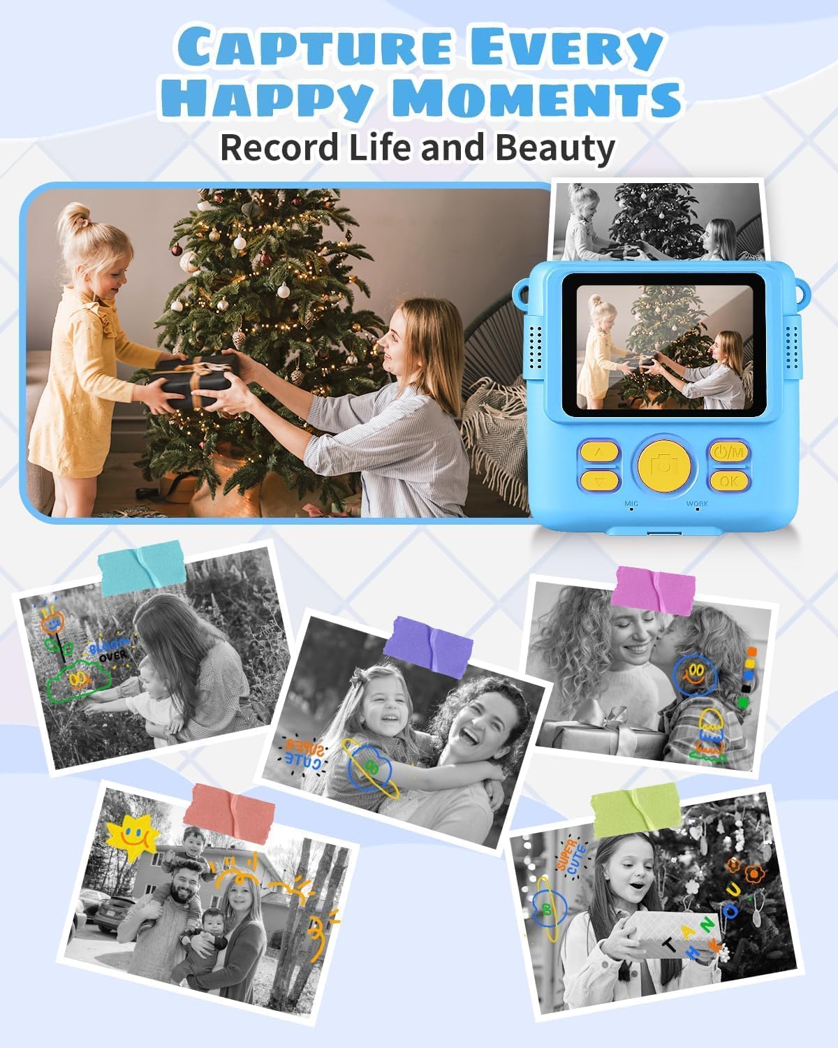 Instant Print Camera for Kids