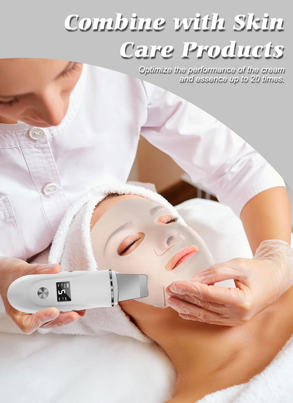 Ultrasonic Facial Skin Scrubber and Pore Cleanser