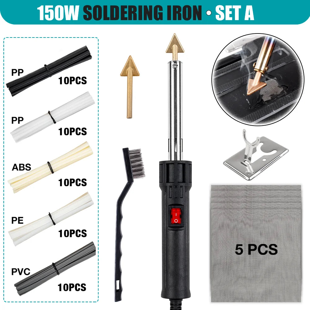 Plastic Welding Repair Kit for Car Bumpers and Household Items - 22