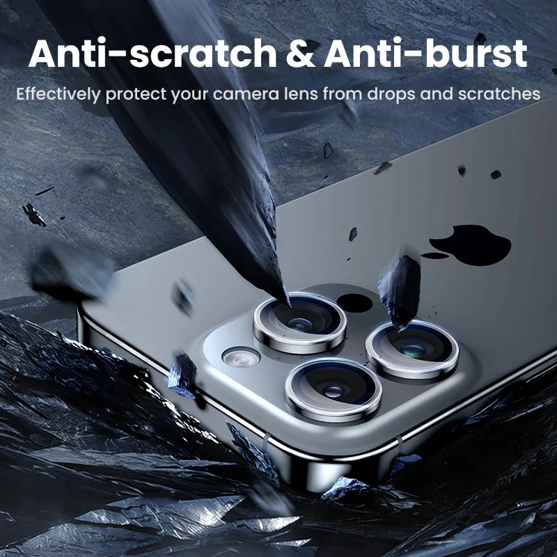 Tempered Glass Camera Lens Protector for iPhone Series - 3