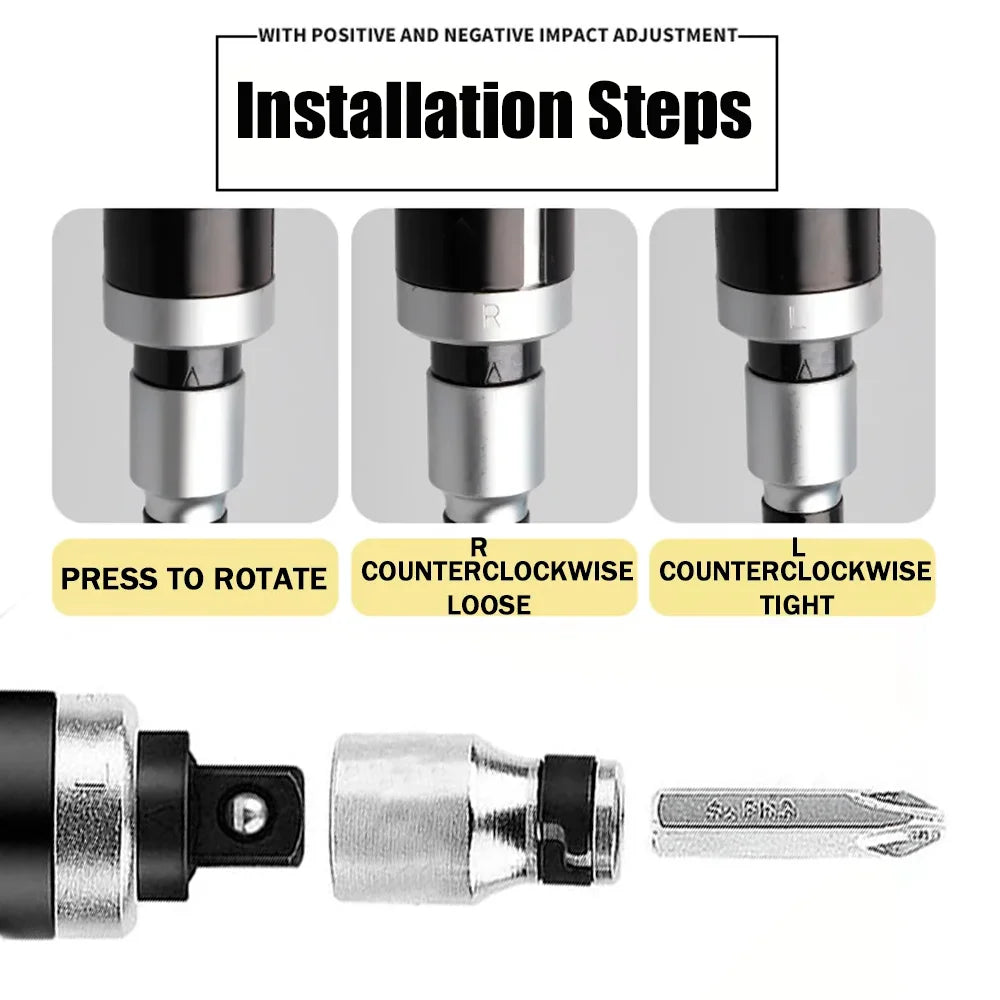 Manual Impact Screwdriver Set for Removing Stuck Screws - 5