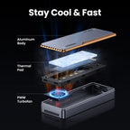 40Gbps USB4 NVMe M.2 SSD Enclosure with Aluminum Cooling Case