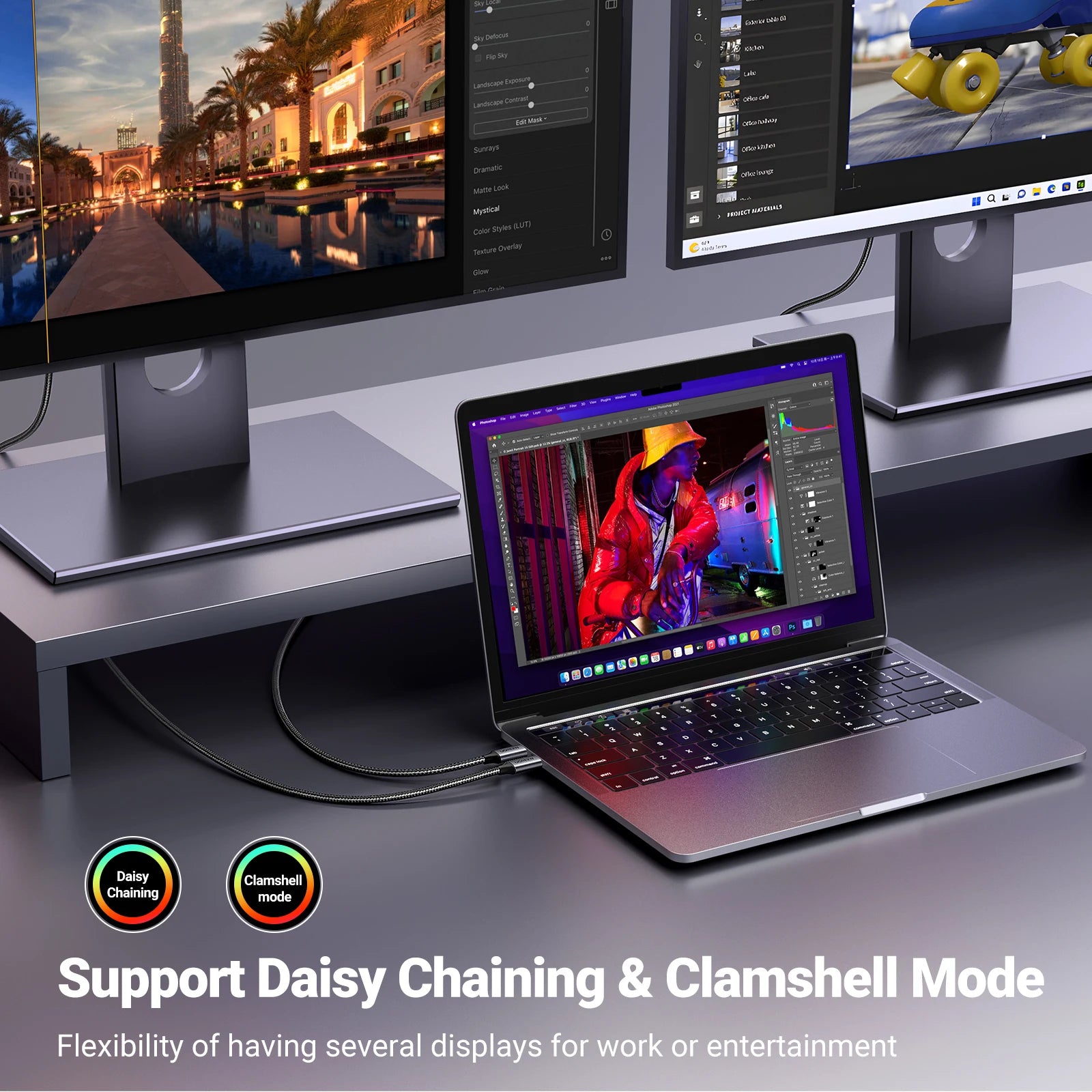 USB-C to DisplayPort 1.4 Cable for 8K 60Hz Ultra HD Video - 20
