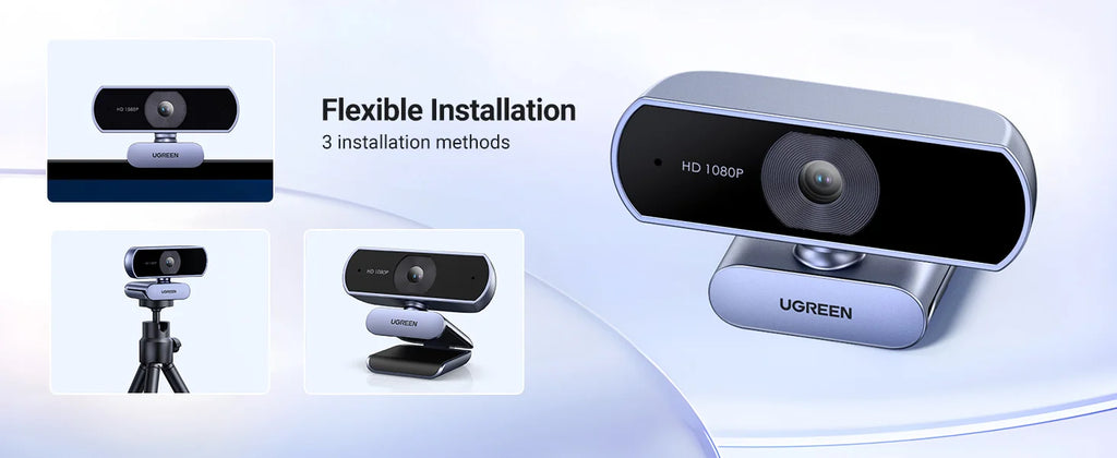 1080P HD USB Webcam with Dual Microphones for Laptop and PC
