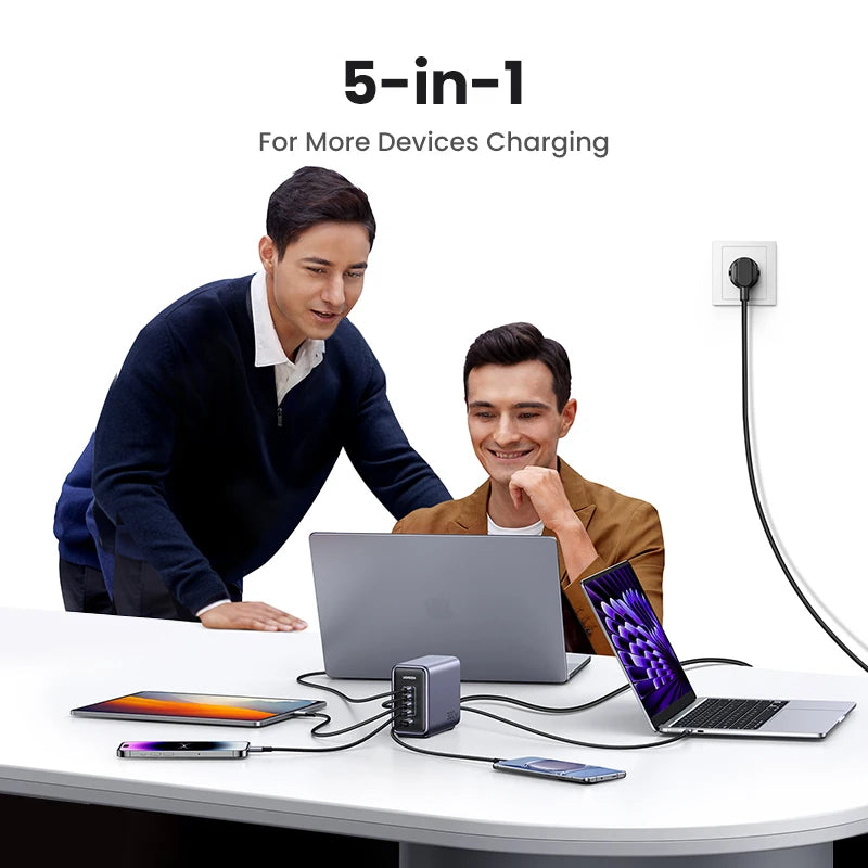300W GaN Desktop Charging Station for Laptops and Smartphones - 2