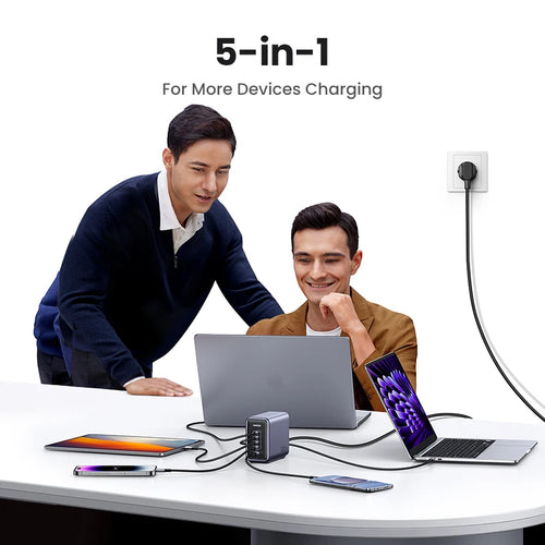300W GaN Desktop Charging Station for Laptops and Smartphones