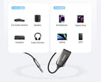 Bluetooth 5.3 Car Audio Receiver Adapter with 3.5mm AUX Jack
