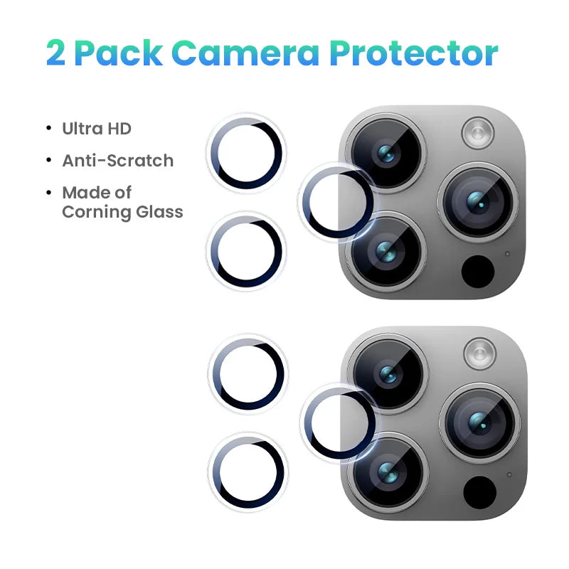 Tempered Glass Camera Lens Protector for iPhone Series