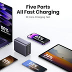 300W GaN Desktop Charging Station for Laptops and Smartphones