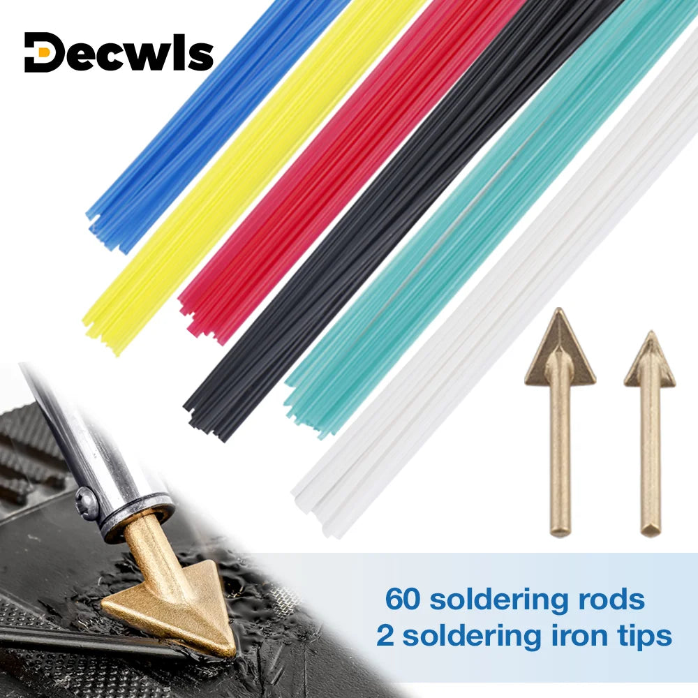 Plastic Welding Repair Kit with Rods and Replacement Tips