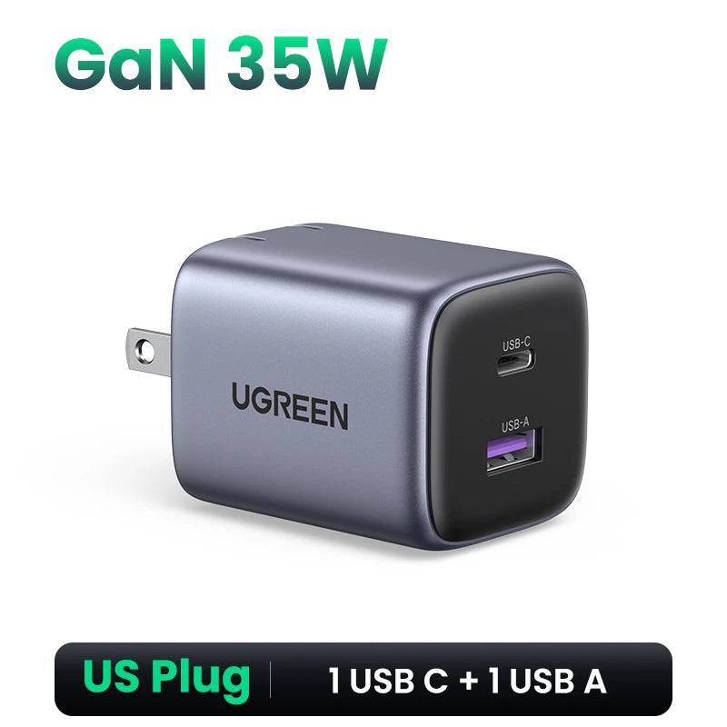 35W Dual Port GaN Fast Wall Charger for iPhone and Android - 29