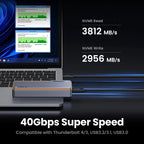 40Gbps USB4 NVMe M.2 SSD Enclosure with Aluminum Cooling Case