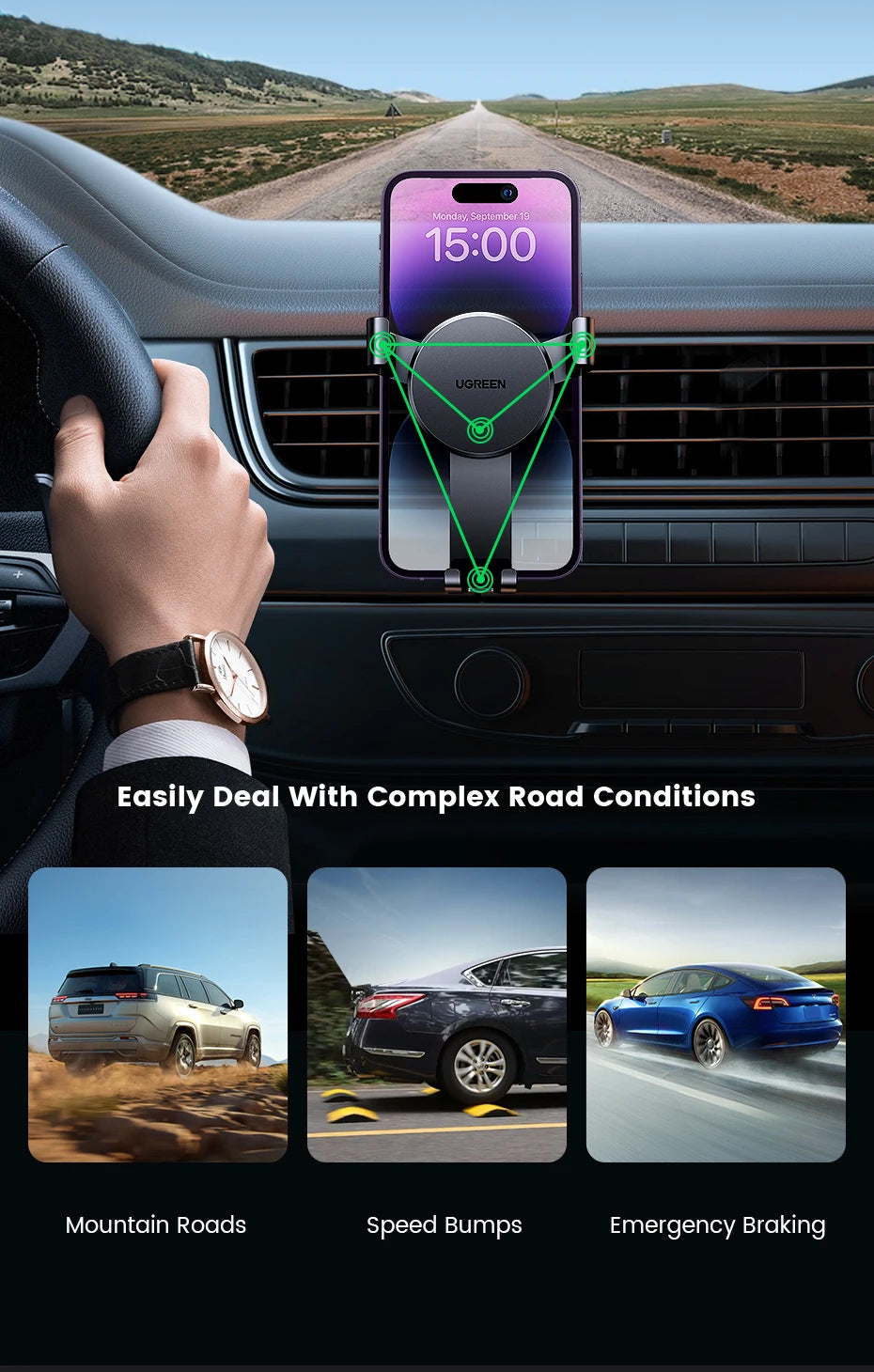 Gravity Air Vent Car Phone Holder Mount - 9