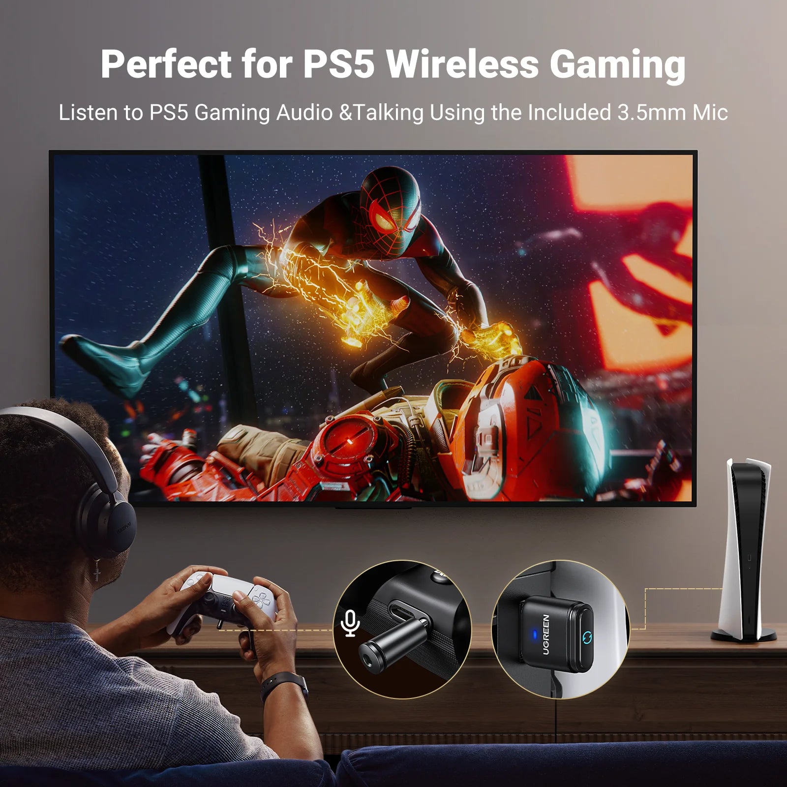 Bluetooth 5.3 Audio Transmitter for Gaming Consoles and PC - 3