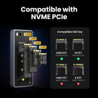 40Gbps USB4 NVMe M.2 SSD Enclosure with Aluminum Cooling Case