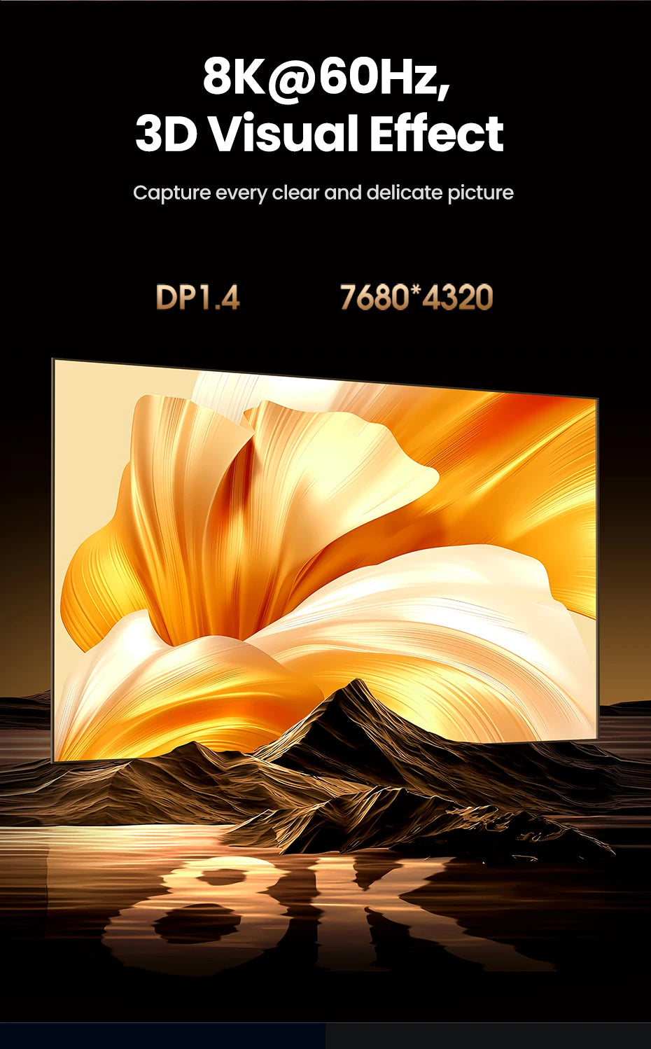 8K 60Hz DisplayPort 1.4 KVM Switch for Dual Computers