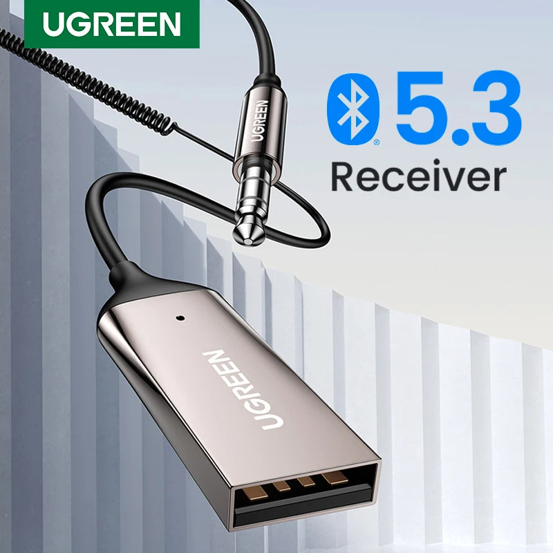 Bluetooth 5.3 Wireless Audio Receiver Adapter for Car AUX