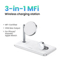 3-in-1 Magnetic Wireless Charging Station for iPhone and Apple Watch
