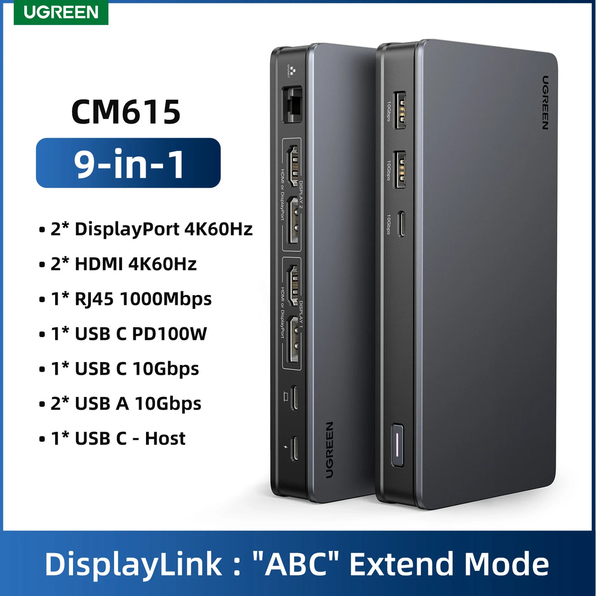 9-in-1 USB-C Docking Station with 4K Triple Display and 100W PD