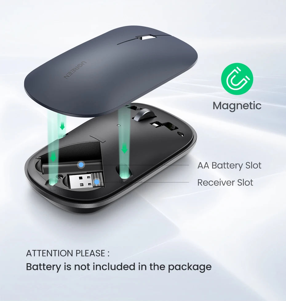 Silent Wireless Mouse with Bluetooth 5.0 and 4000 DPI - 20