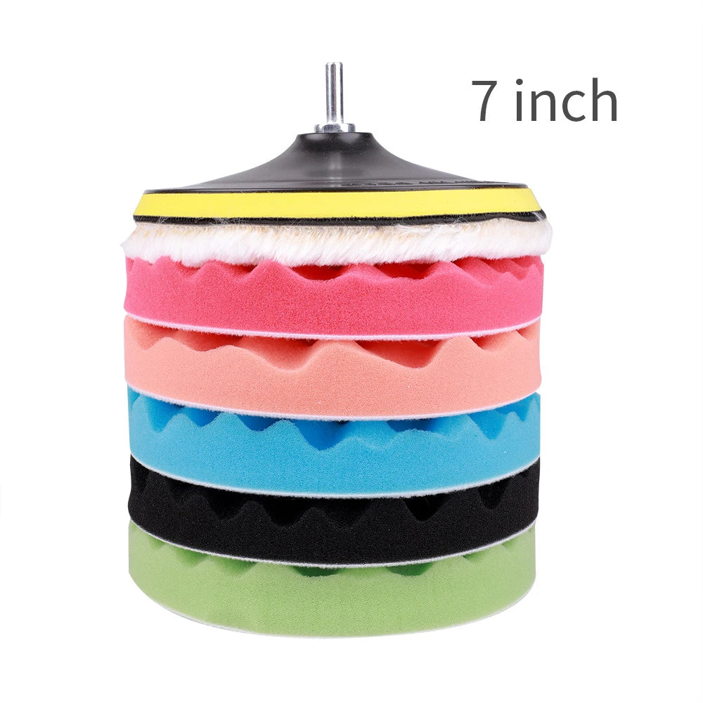 Car Polishing and Buffing Sponge Pad Drill Attachment Kit