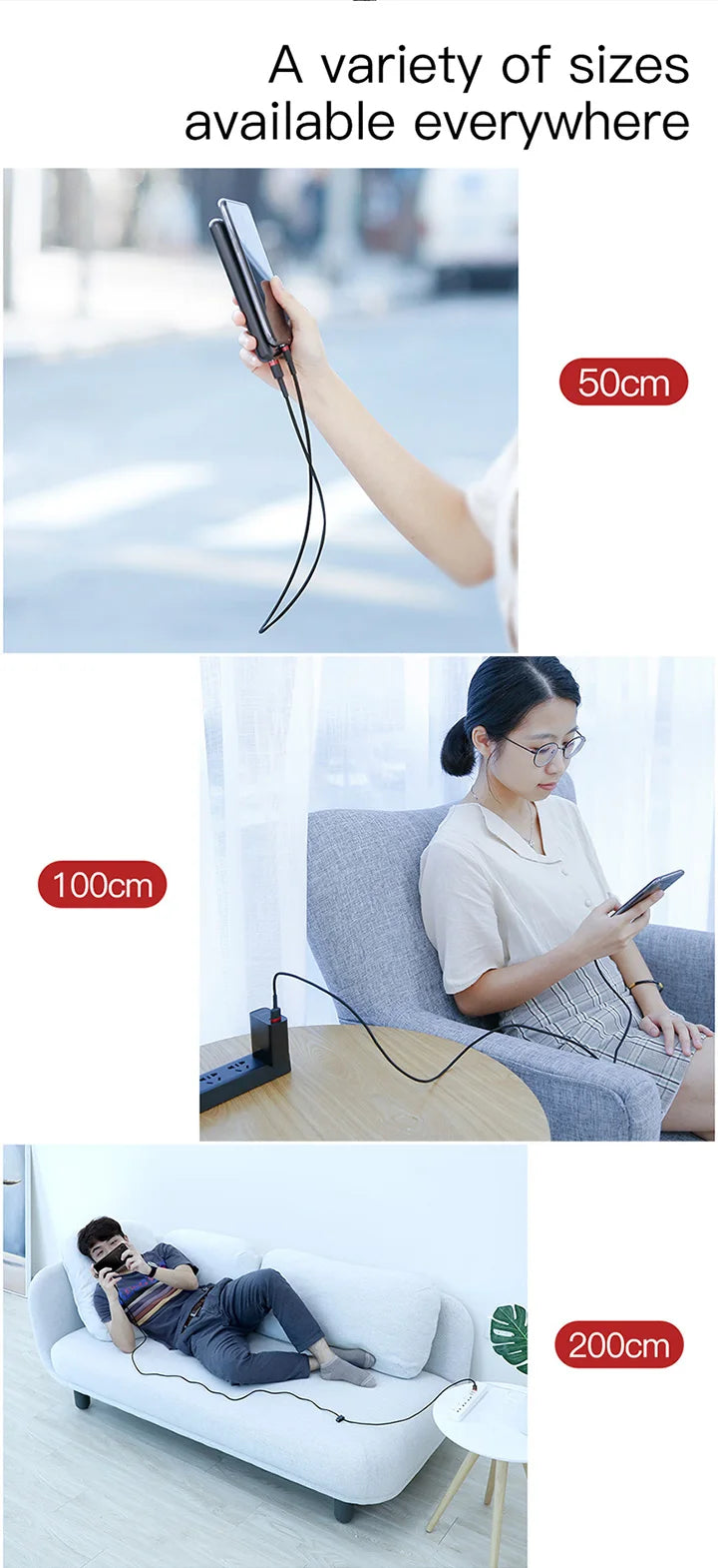 Fast Charging Braided Micro USB Cable for Android Devices - 19
