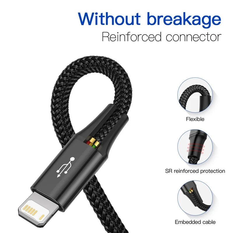 Multi-Port USB Fast Charging Cable for iPhone Android and Type-C - 4