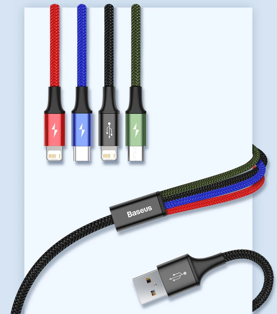 Multi-Port USB Fast Charging Cable for iPhone Android and Type-C - 11