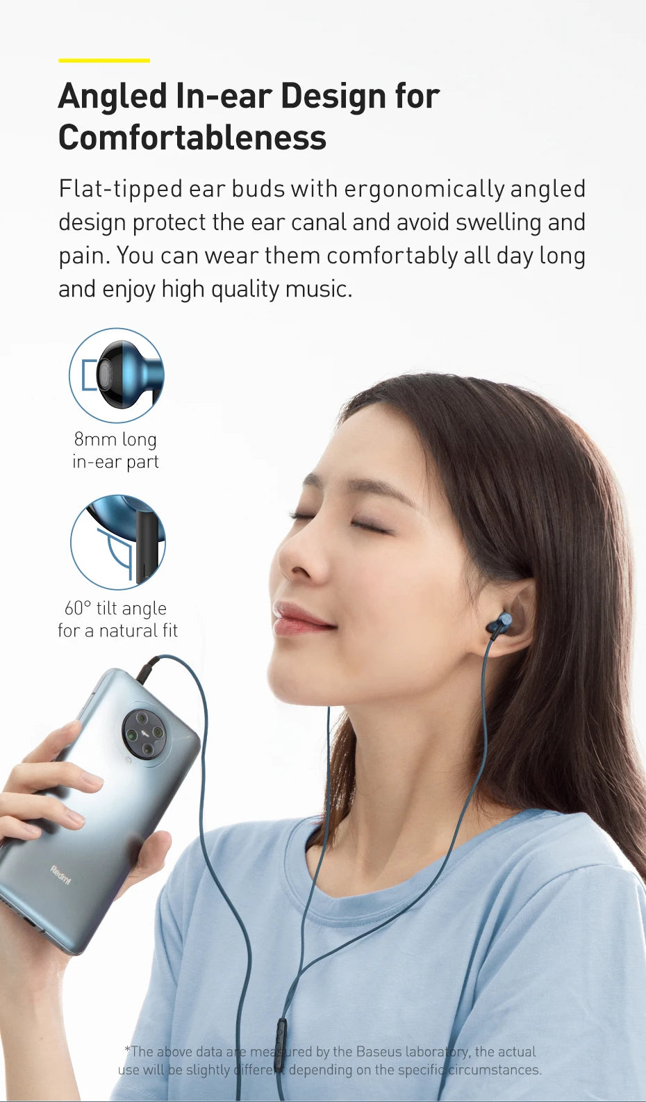 Wired In-Ear Headphones with 3.5mm Jack and Microphone - 12