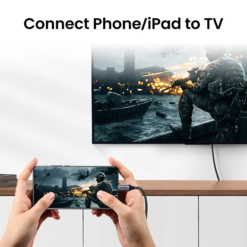 4K 60Hz USB-C to HDMI Adapter Cable for Laptops and Smartphones - 3
