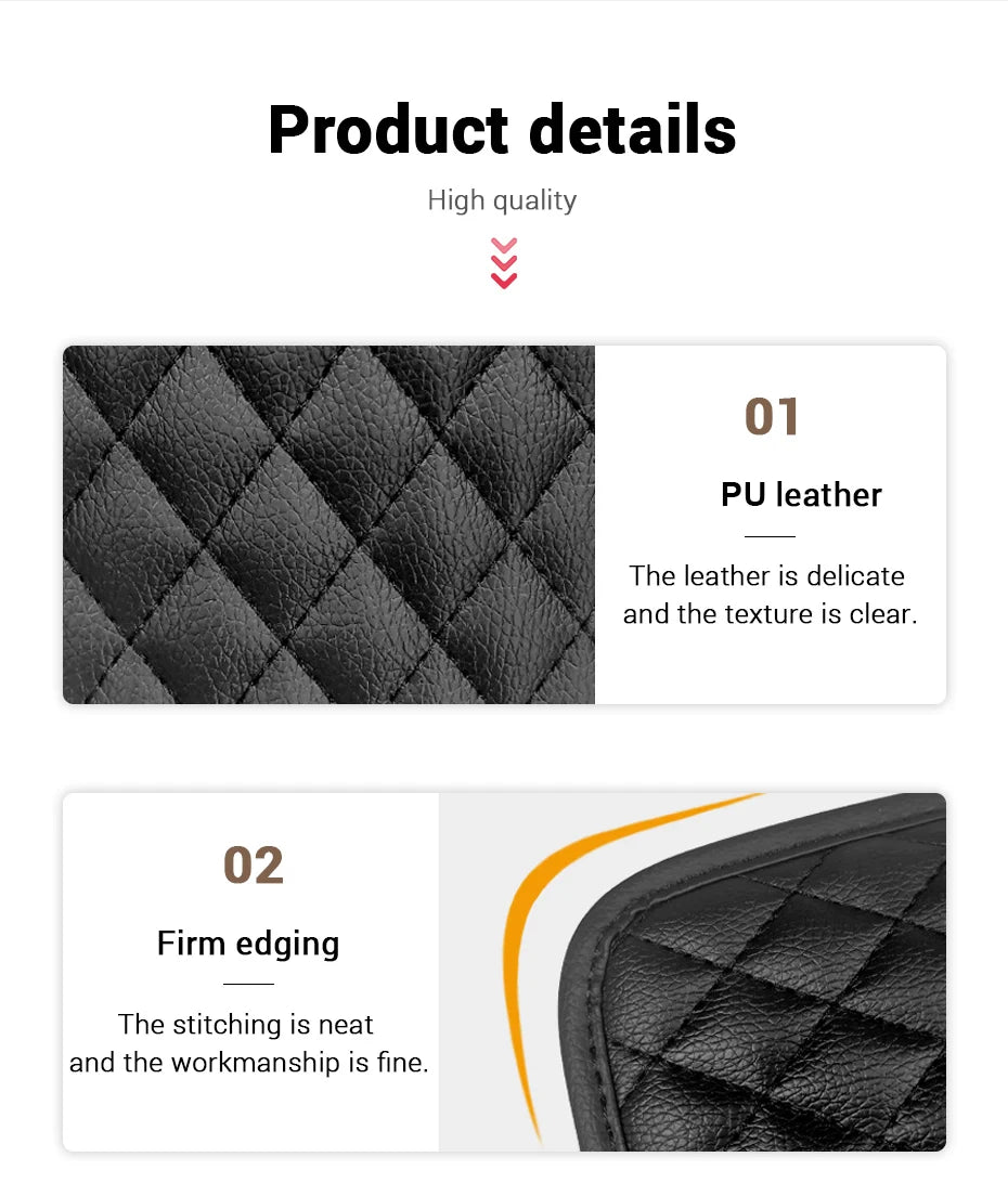 Adhesive PU Leather Car Storage Pocket Organizer for Phone and Cards