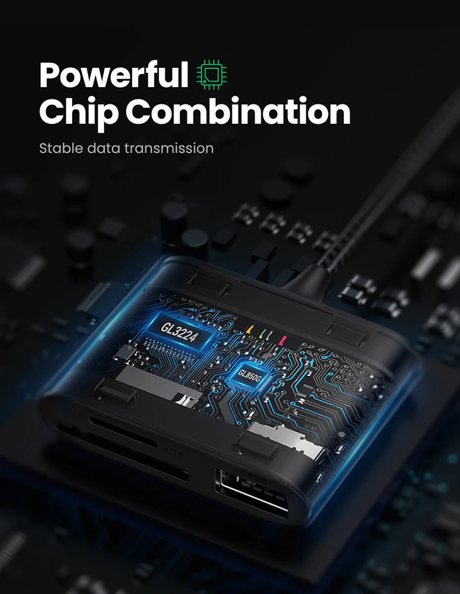 USB-C Multi-Port Card Reader for SD and Micro SD Cards