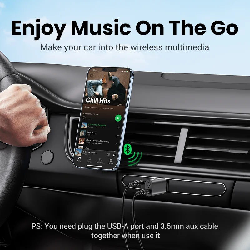 2-in-1 Bluetooth 5.1 Wireless Audio Transmitter and Receiver Adapter