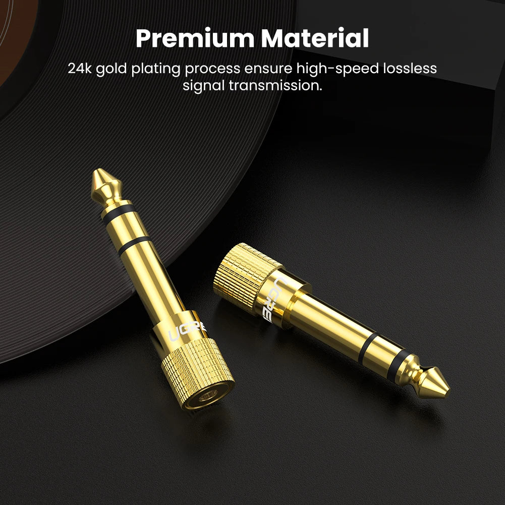 6.35mm Male to 3.5mm Female Stereo Audio Adapter - 13