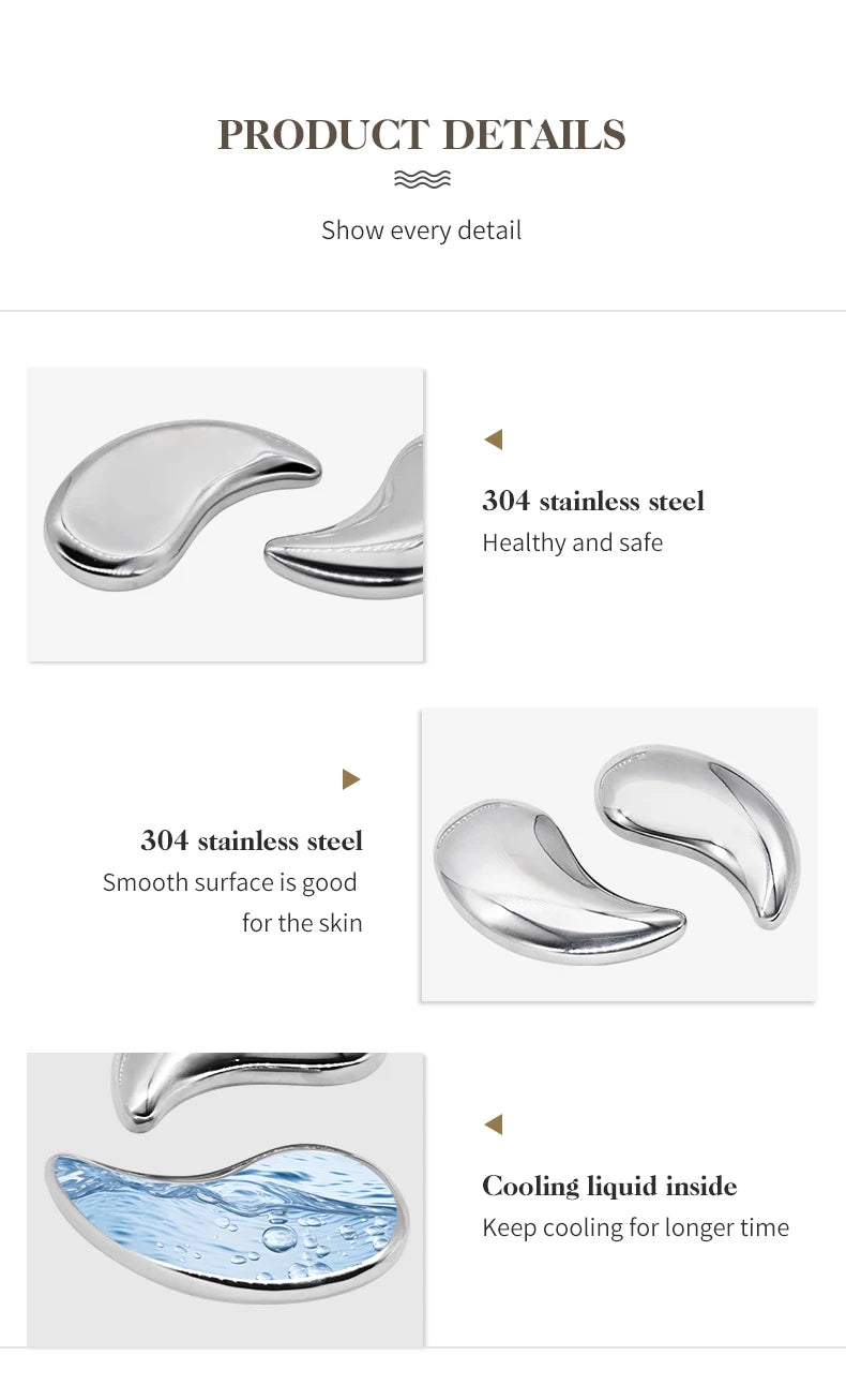 Reusable Stainless Steel Cooling Eye Pads for Puffiness