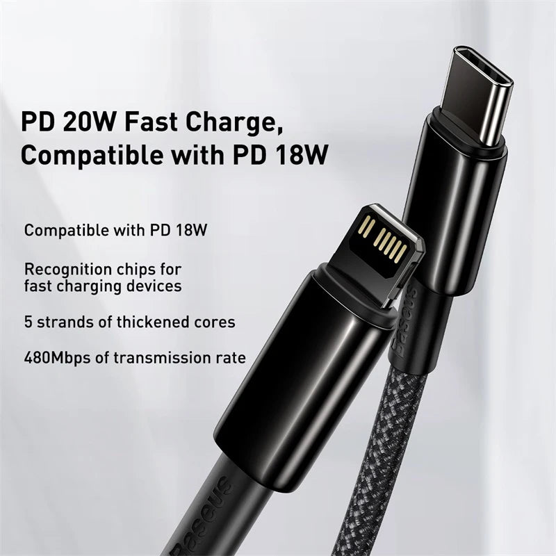 20W USB-C to Lightning PD Fast Charging Data Cable