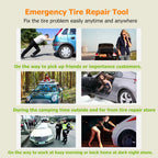 Tubeless Tire Puncture Repair Kit with Rasper and Needle Tool