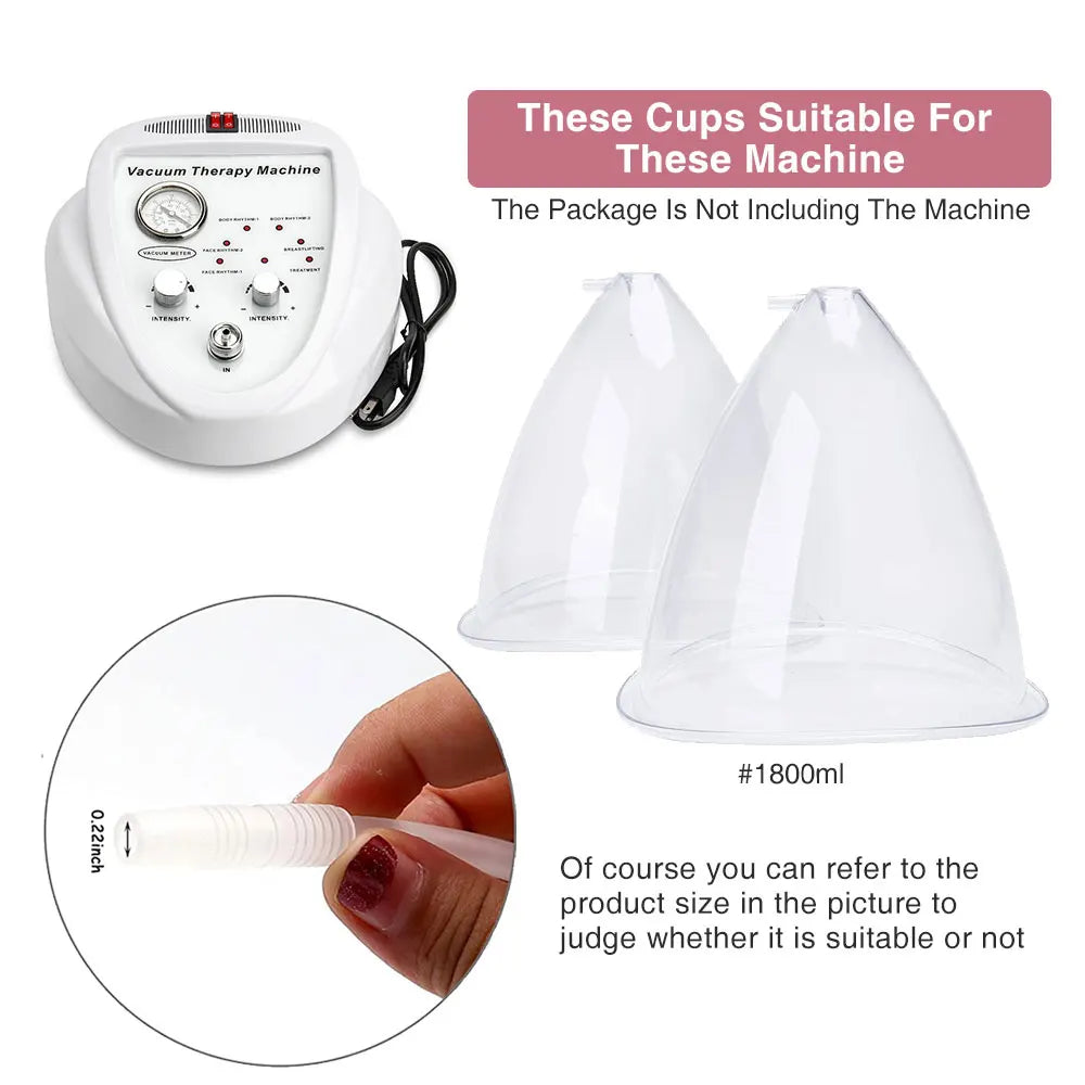 Vacuum Suction Cup Set for Breast and Buttock Enhancement