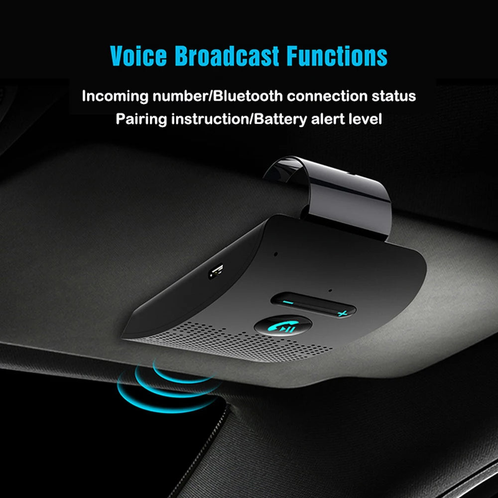 Bluetooth 5.0 Handsfree Sun Visor Car Speaker and Music Receiver